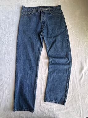 Army Navy Mens Blue Denim Jeans 38x32 Regular Fit Straight Leg Medium Wash